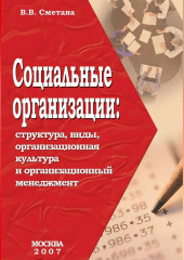 Социальные организации: структура, виды, организационная культура и организационный менеджмент — Владимир Сметана