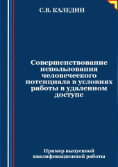 Совершенствование использования человеческого потенциала в условиях работы в удаленном доступе — Сергей Каледин